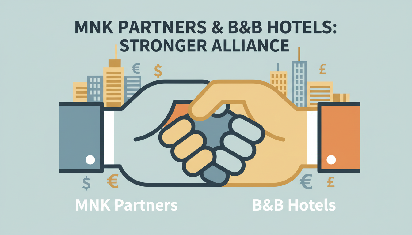 MNK Partners approfondit son alliance stratégique avec B&B Hotels via le fonds MNK Global Core mnk partners renforce son partenariat stratégique avec b&b hotels grâce au fonds mnk global core, visant à soutenir la croissance et l'expansion du groupe hôtelier.