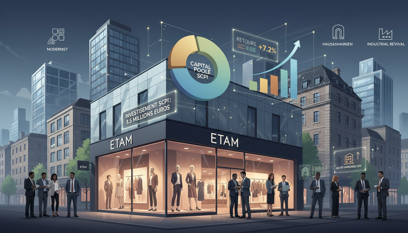 la scpi urban cœur commerce réalise un investissement de 3,5 millions d'euros dans un magasin etam situé à mulhouse, renforçant ainsi son portefeuille immobilier commercial.